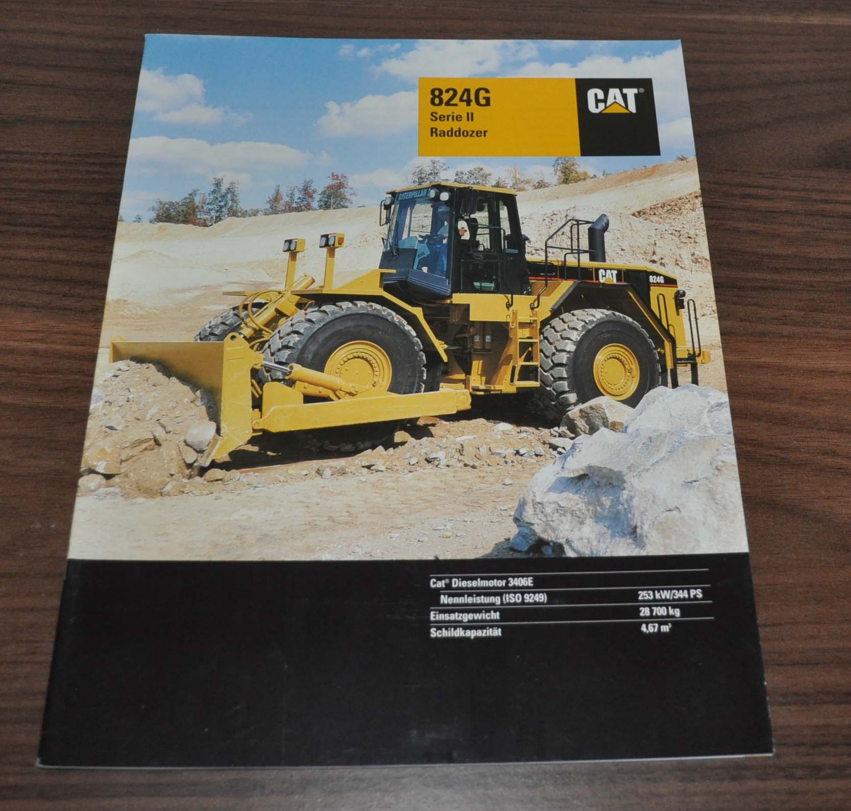 Caterpillar 824G Raddozer Wheel Tractor Technical Data Brochure Prospekt DE