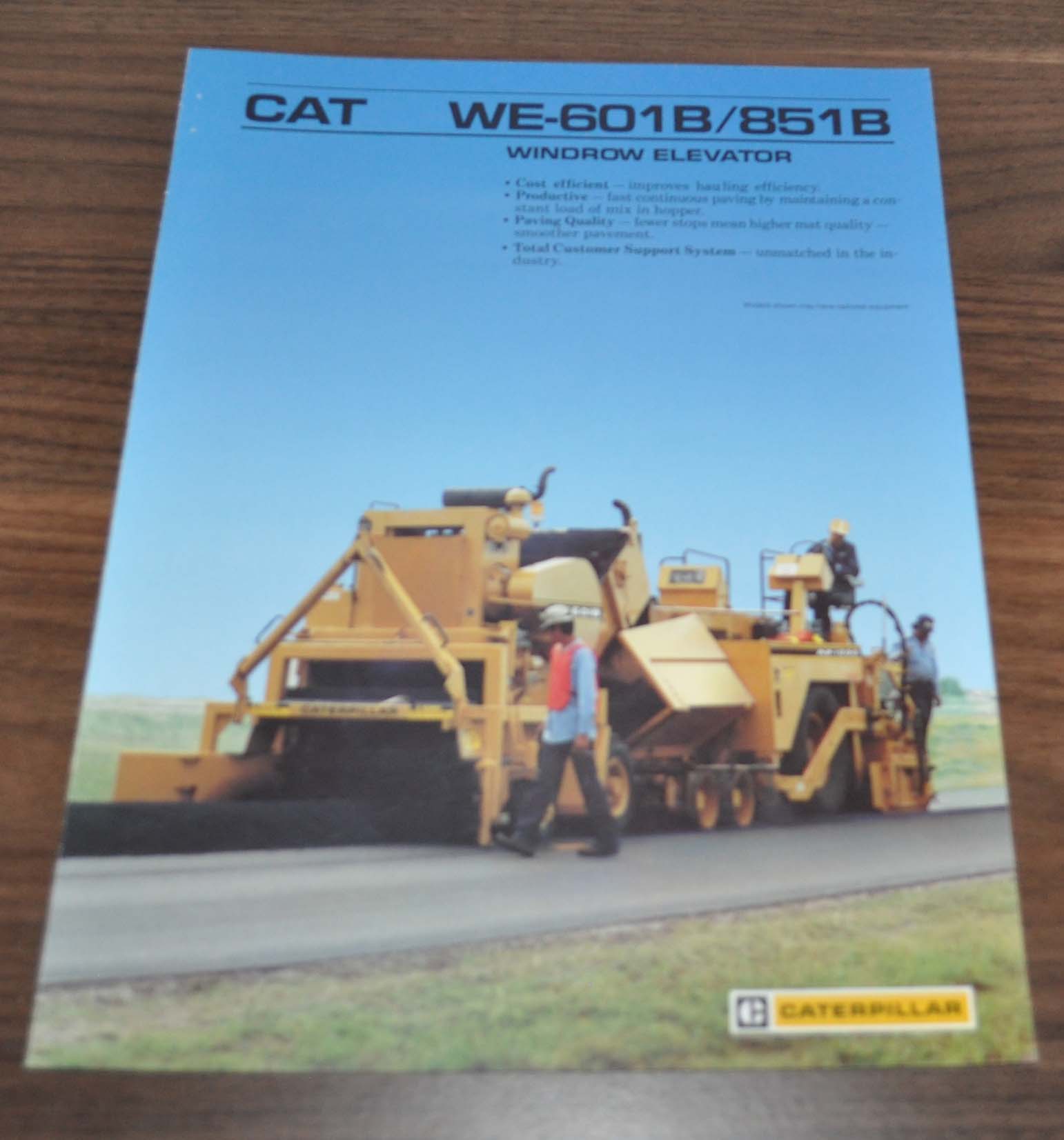 Caterpillar WE-601B/851B Windrow Elevator Specification Brochure Prospekt