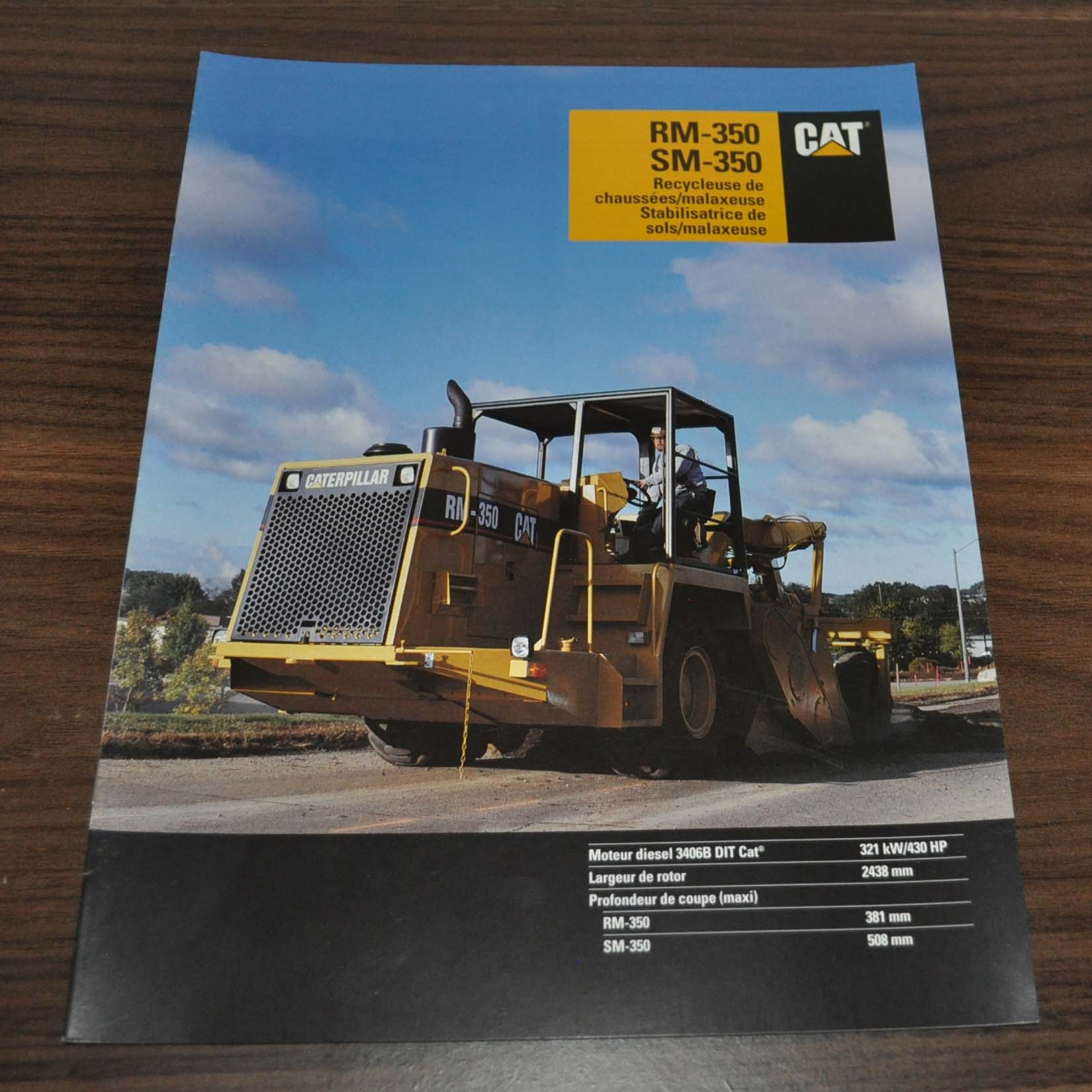 Caterpillar RM350 SM350 Rotary Mixer Specification Brochure Prospekt