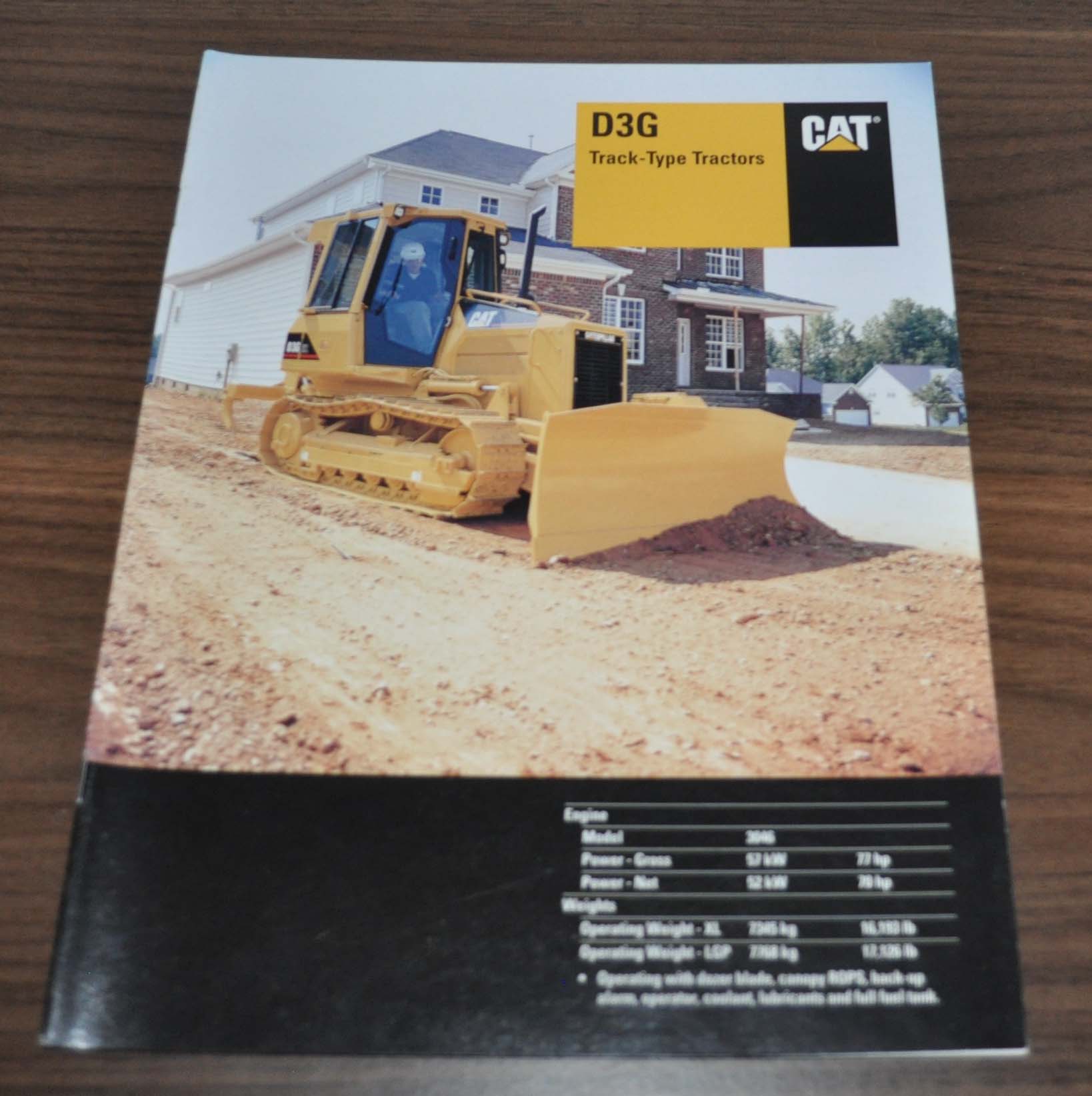 Caterpillar D3G Dozer Tractor Specification Technical Data Brochure Prospekt
