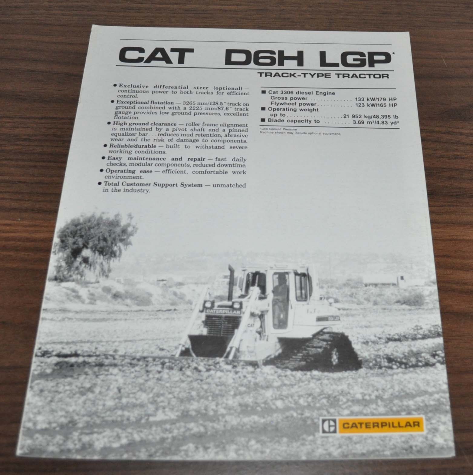 Caterpillar D6H LGP Dozer Tractor Specification Technical Data Brochure Prospekt