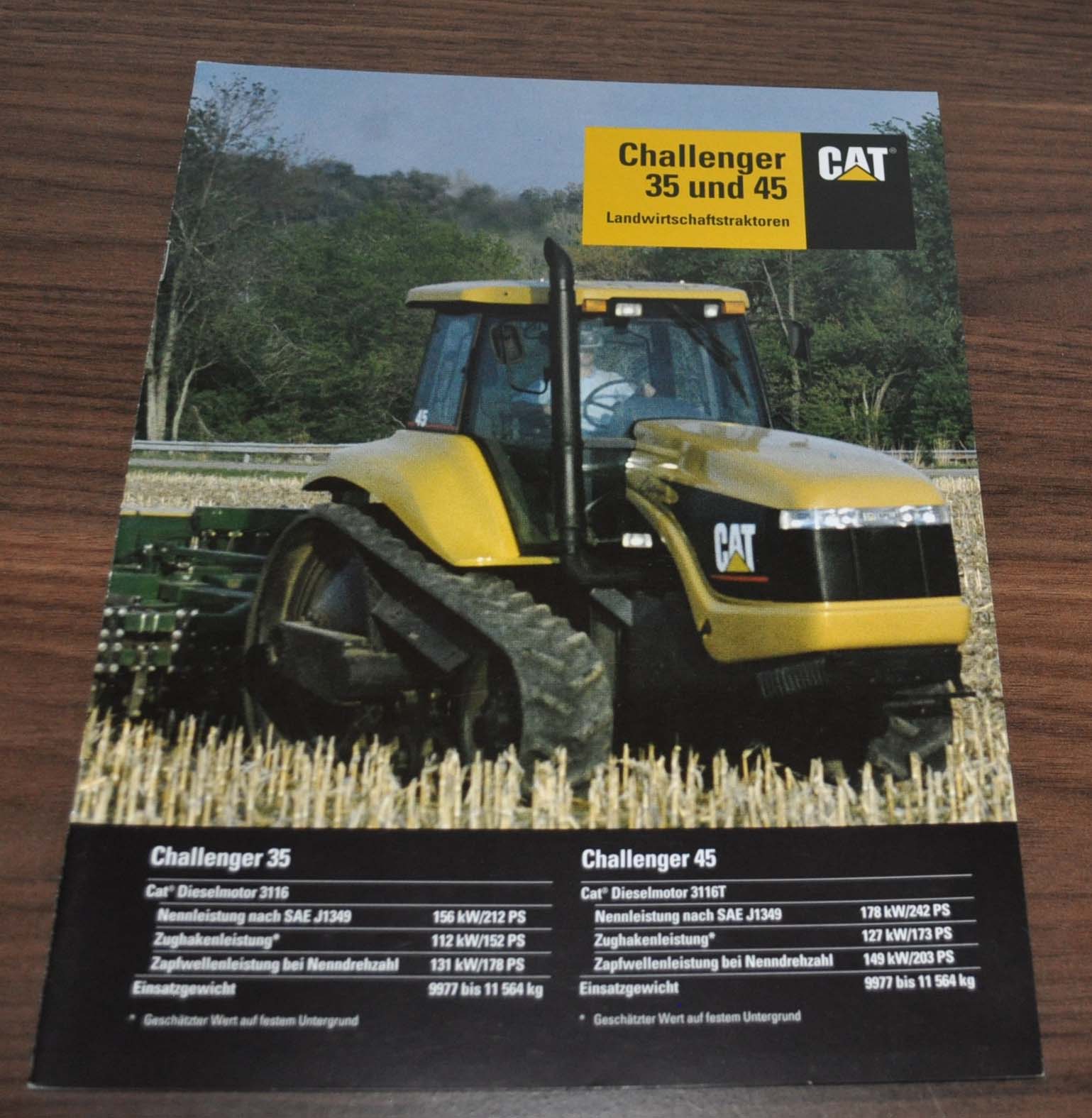 Caterpillar Challenger 35 45 Tractor Specification Technical Brochure Prospekt D