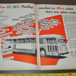 1947 ACF-Brill Trolley Coaches Bus Ad PCC Cars Transit Power Supplies