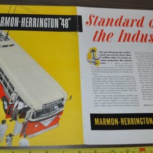 1949 Marmon-Herrington Trolley Coaches Ad Armstrong's Catcher Acolon Earll