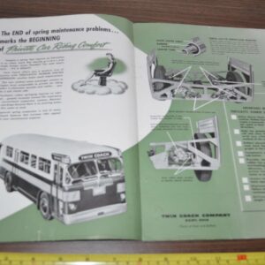 1946 Twin Coach Bus Ad GM U.S. Tires Street Railways Detroit ACF Brill Edwards