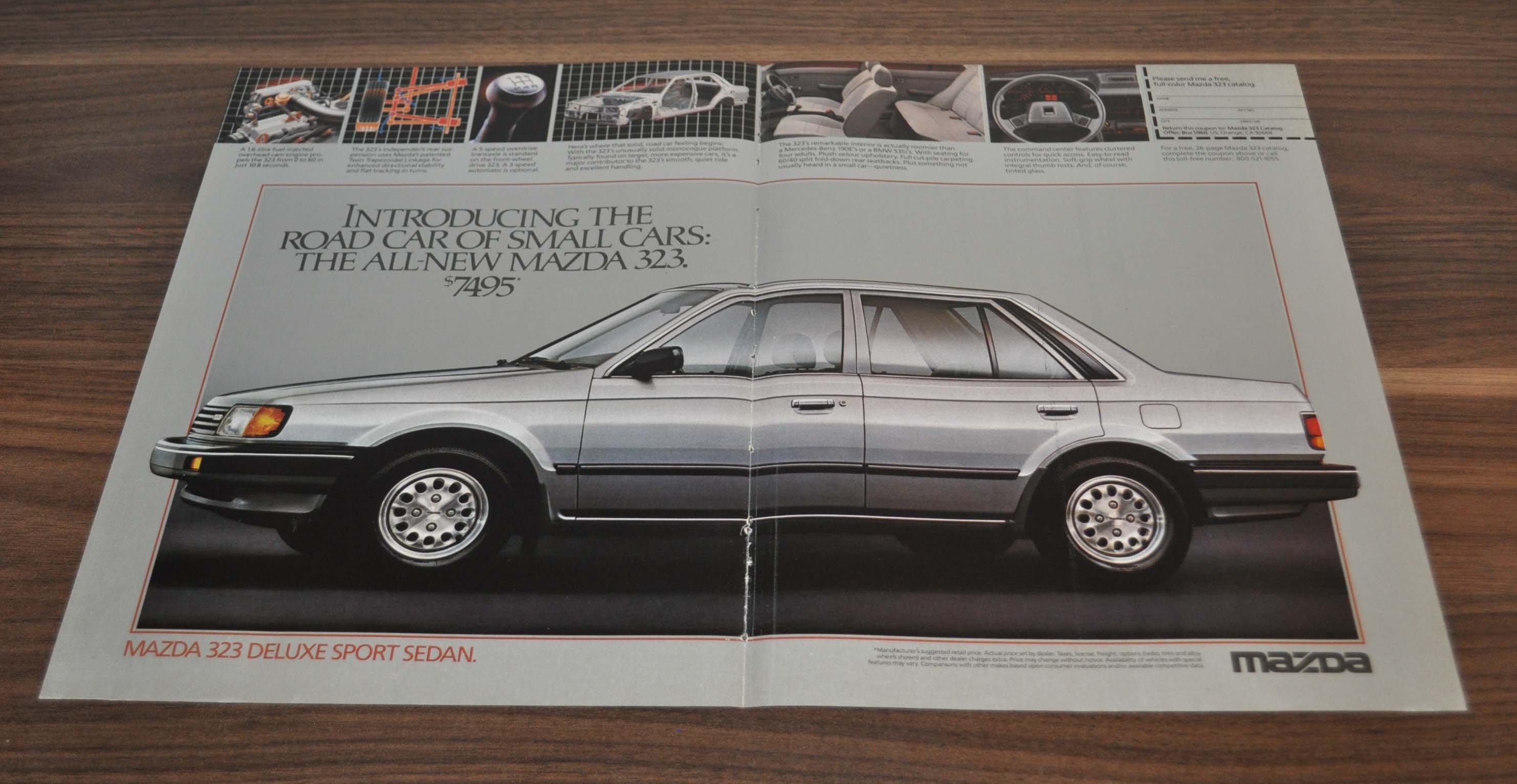 1986 Mazda 323 Deluxe Sport Sedan Ad – AUTO BROCHURE