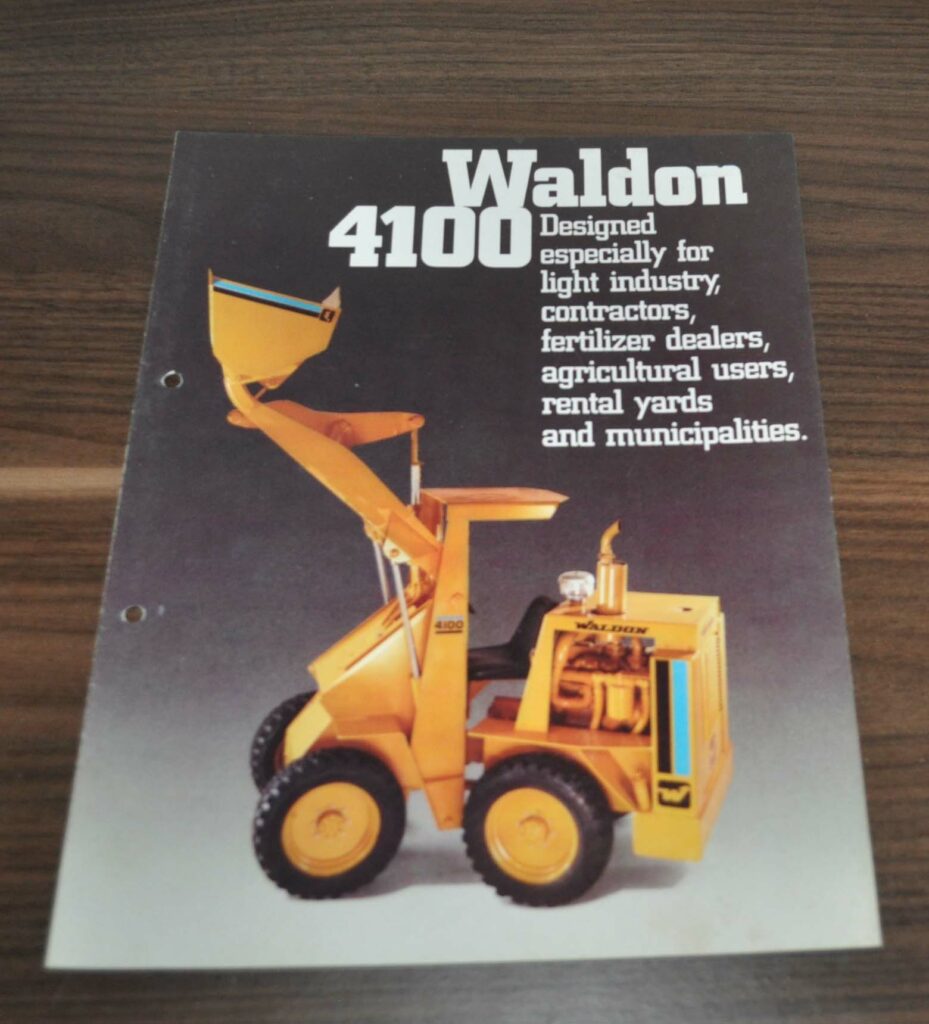 Waldon 4100 Unitractor Loader Specifications Brochure Prospekt AUTO BROCHURE
