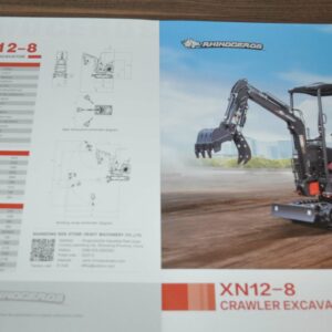 Shandong Ken Stone Rhinoceros Xiniu XN12-8 & XN12-9 Excavator Brochure Prospekt