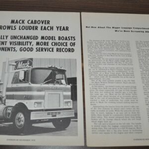 1970 Mack FS-700L Series Truck Article Road Test