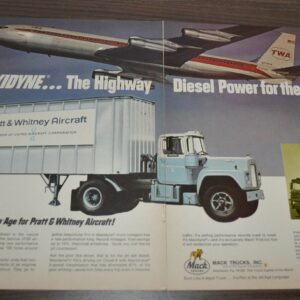 1968 Mack R MB Series Truck Maxidyne Ad TWA 707 Tuffak Rohm Haas Grey-Rock