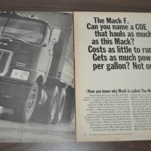 1964 Mack F Series Truck Ad Dill Division Kent-Moore Tool Fruehauf Trailer