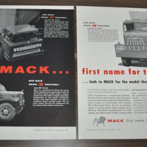 1958 Mack B & N & H Series Truck Ad Snap-On Tools