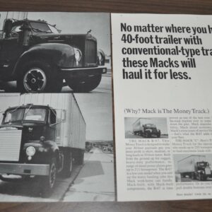 1964 Mack B & C Series Truck Ad Clark 380 Transmission Eco Tireflators John Wood