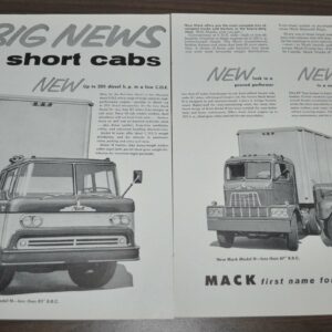 1958 Mack B & N & H Series Truck Ad Armco Steel Trailer