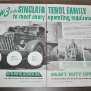 1949 Mack L Series Truck Ad Sinclair Tenol Turner Halsey Globe-Union Starting