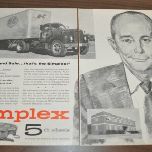 1959 Mack B Series Truck Ad R-C Motor Lines Perfect Circle Eaton Tandem Axle