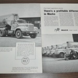1961 Mack B Series Truck Ad Herman Bros. Riker Gates Tandematic Drive