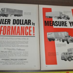 1957 Highway Trailer Truck Ad Allied Van Lines Hamm's Beer