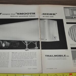 1958 Trailmobile Trailer Truck Ad Kelly Tires Federal Mogul