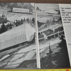 1960 Trailmobile Trailer Truck Ad Rockwell-Standard Hendrickson tandem Santa Fe