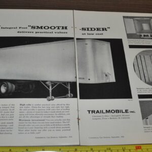 1958 Trailmobile Trailer Truck Ad Kinnear Rolling Door United States Rubber