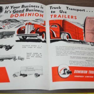 1947 Dominion Truck Equipment Trailer Ad Goodyear Twin Coach Bus