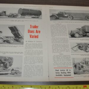 1947 Canadian Trailer Truck Ad Article Brantford Fruehauf Trailmobile King