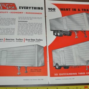 1958 Utility Trailer Truck Ad Armstrong Tires