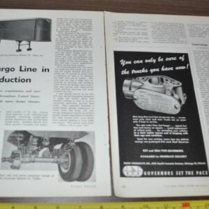 1946 Bantam Supercargo Trailer Truck Ad Gillette Tires Edwards Hoof Governor