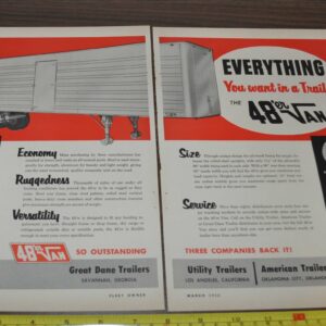 1958 Great Dane Trailer Truck Ad Anthes Tru-Vue Mirrors Schrader Tire