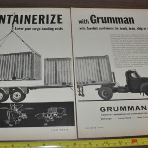 1959 Grumann Aerobilt Trailer Truck Ad Mopar Shell Rotella Oil