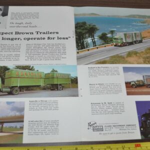 1959 Brown Trailer Truck Ad CF Kroehler US Royal Tires Johns-Manville