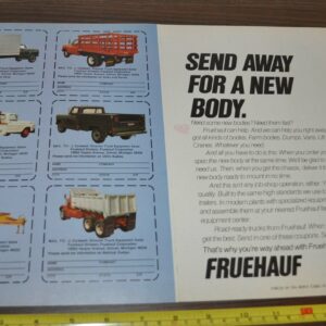 1974 Fruehauf Trailer Truck Ad Cargo Van Bodies Towmotor Caterpillar Lift