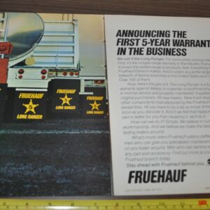 1976 Fruehauf Trailer Truck Ad Cargo Van Bodies International Battery