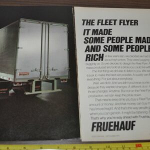 1975 Fruehauf Trailer Truck Ad Cargo Van Bodies NAPA Belden