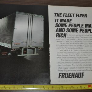 1974 Fruehauf Trailer Truck Ad Cargo Van Bodies Caterpillar Engine Cat