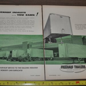 1957 Fruehauf Trailer Truck Ad Timken Axle Campbell Chain