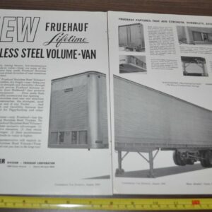 1964 Fruehauf Trailer Truck Ad Century Golden Age Beverage Nylon Chemstrand