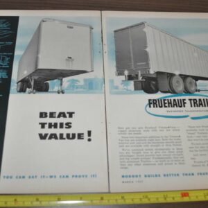 1957 Fruehauf Trailer Truck Ad Sunnen Grey-Rock Balanced Brakset
