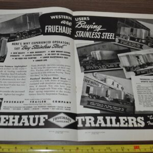 1947 Fruehauf Trailer Truck Ad Moser LaSalle Trucking Western Lines Cummins D