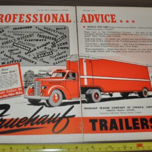 1947 Fruehauf Trailer Truck Ad Imperial Oil Limited Canada Mack FC