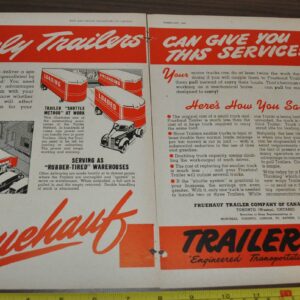 1947 Fruehauf Trailer Truck Ad Motor Rythm Whiz Canada