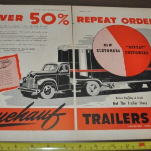 1947 Fruehauf Trailer Truck Ad Champion Spark Plug Canada