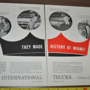 1959 International Trucks Ad History at Miami! Armstrong Tire Stewart-Warner