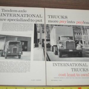 1958 International DCOF-405 V8 Truck Ad United States Steel Milk Tanker Morley