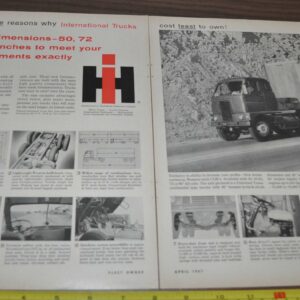 1957 International COE Truck Ad Clark Trailer Axle AC Oil Filter Chevy Pickup