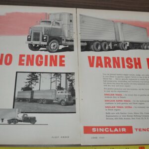1957 International COE Truck Ad Sinclair Trucksteel Hydro-Trac Shop Kinks