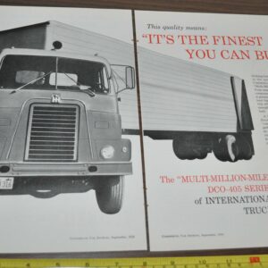 1958 International DCO-405 Truck Ad Timken Roller Bearing