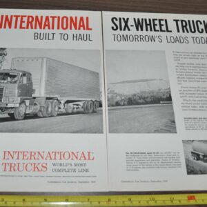 1959 International DCO-400 VF-195 Truck Ad Lee Tires Black & Decker
