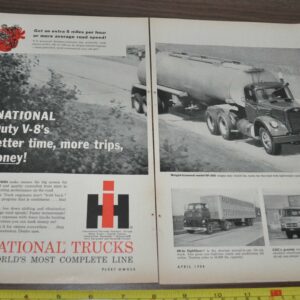 1957 International V8 Sightliner Truck Ad GM Harrison Ross and White